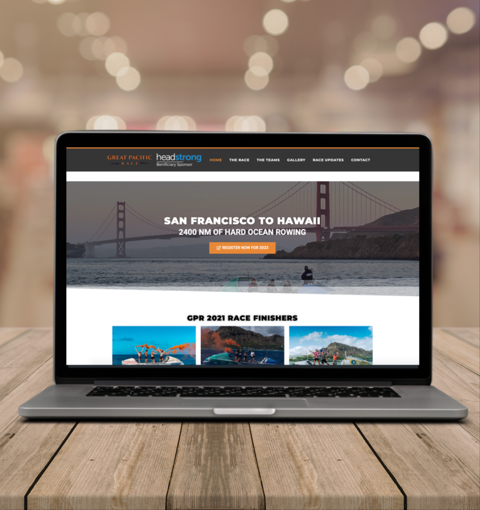 Work sample of wordpress website management for the Great Pacific Race