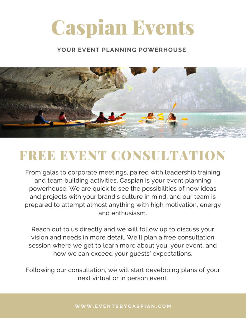 Work sample - Caspian Events email Newsletter example