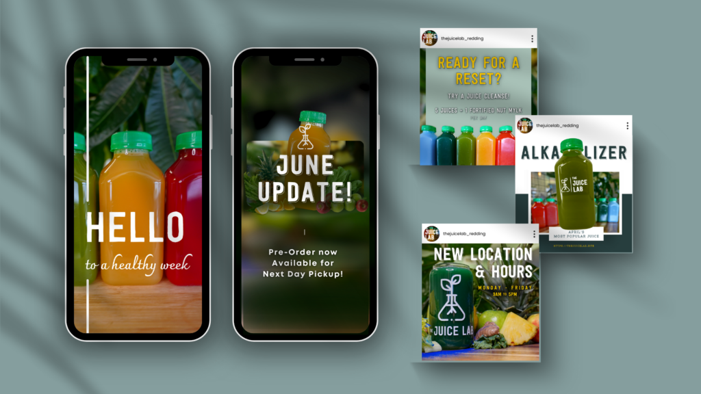 Juice Lab instagram posts and templates